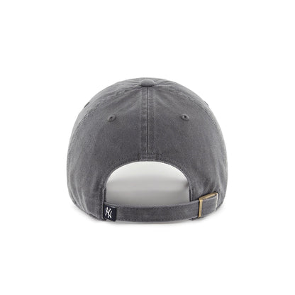 Gray baseball cap with a brand logo on the back against a white background