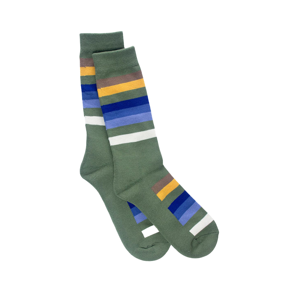 National Parks Stripe Crew Socks Rocky Mountain
