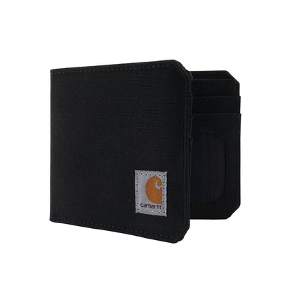Black wallet with Carhartt logo on a white background