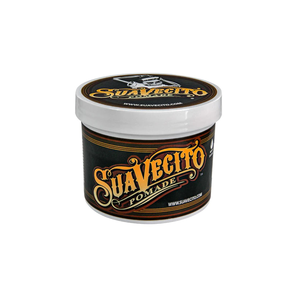 Jar of Suavecito pomade on a white background