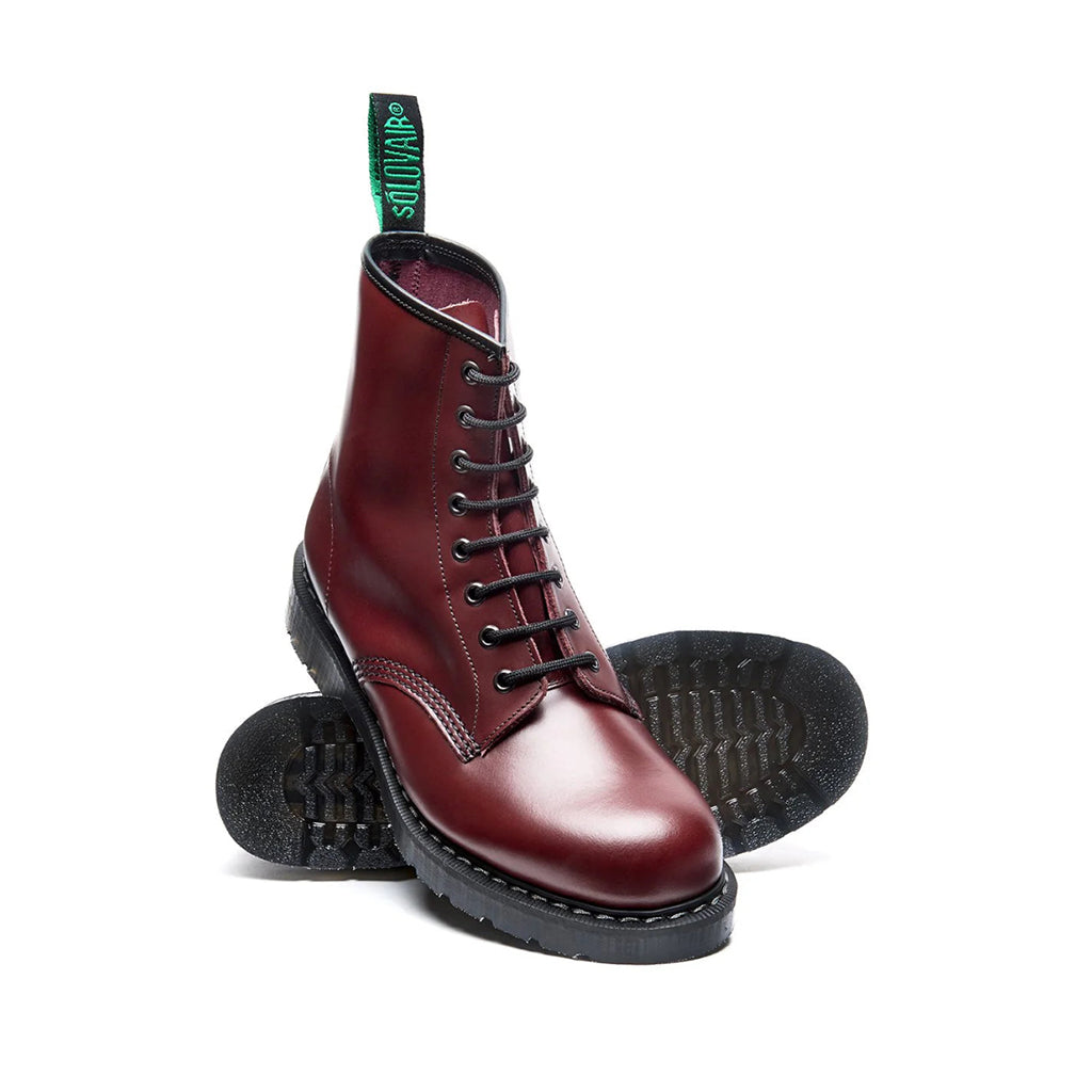 Oxblood Hi-Shine 8 Eye Derby Boot