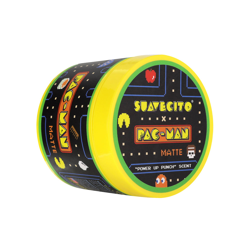 Suavecito Pac-Man matte product packaging on a white background