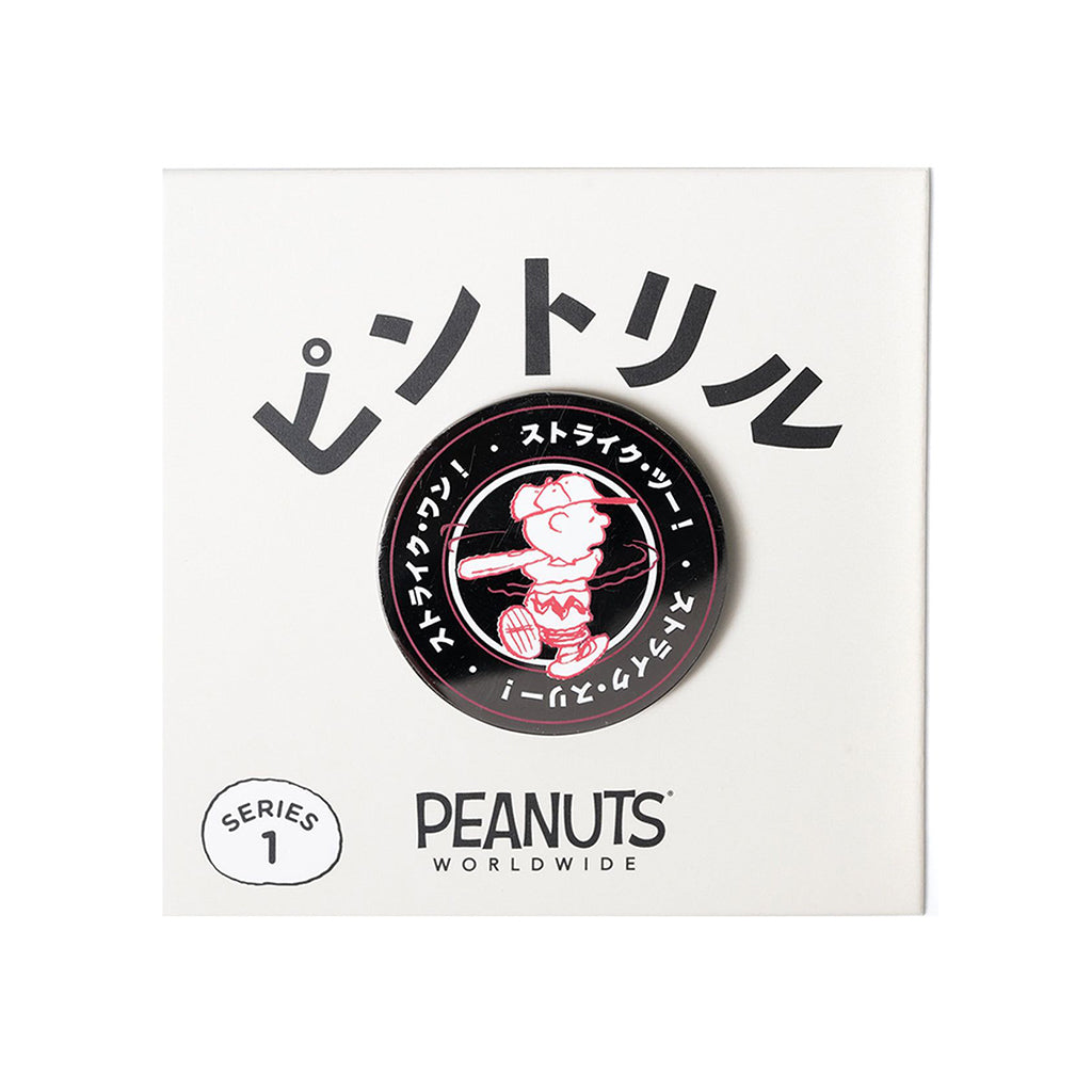 Peanuts-themed product packaging with Japanese text Charlie Brown on a white background