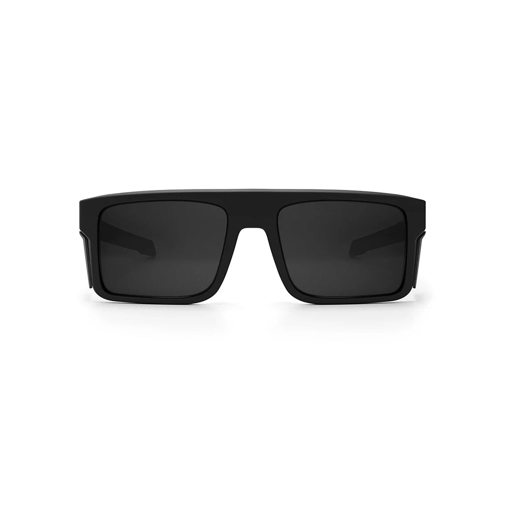 Black sunglasses on a white background