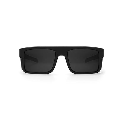 Black sunglasses on a white background