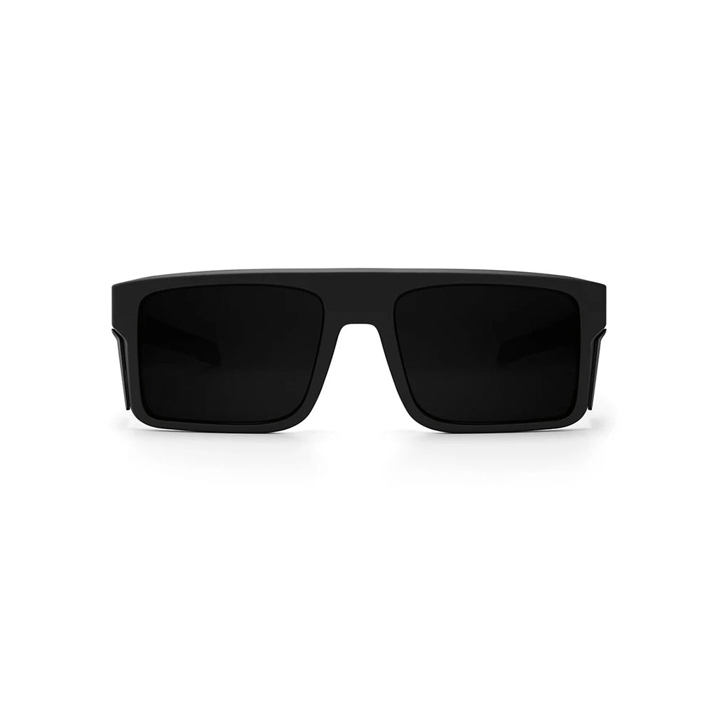 Black sunglasses on a white background