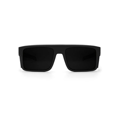 Black sunglasses on a white background
