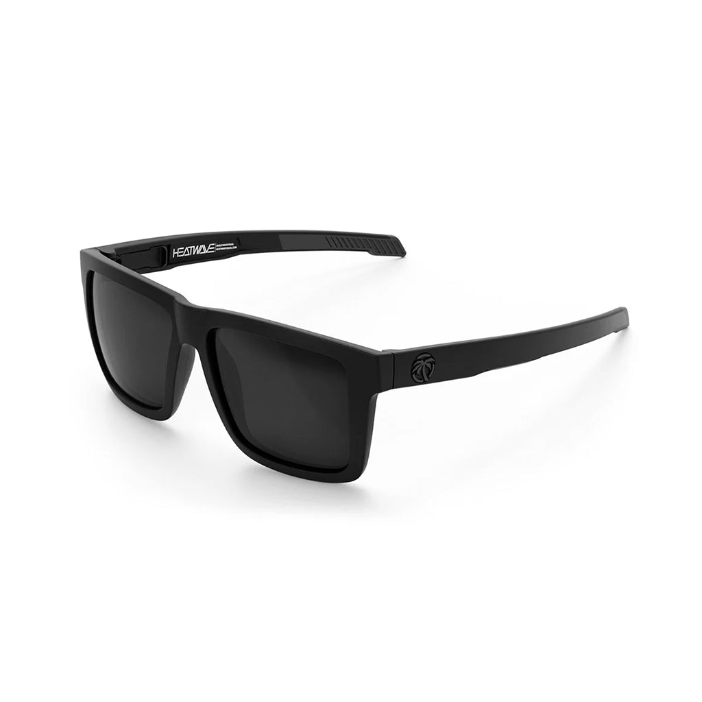 Performance XL Vise Z87+ Sunglasses: Black Frame / Black Lens on a white background