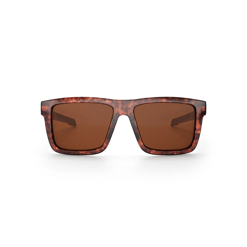 front of Performance XL Vise Z87+ Sunglasses: Tortoise on a white background
