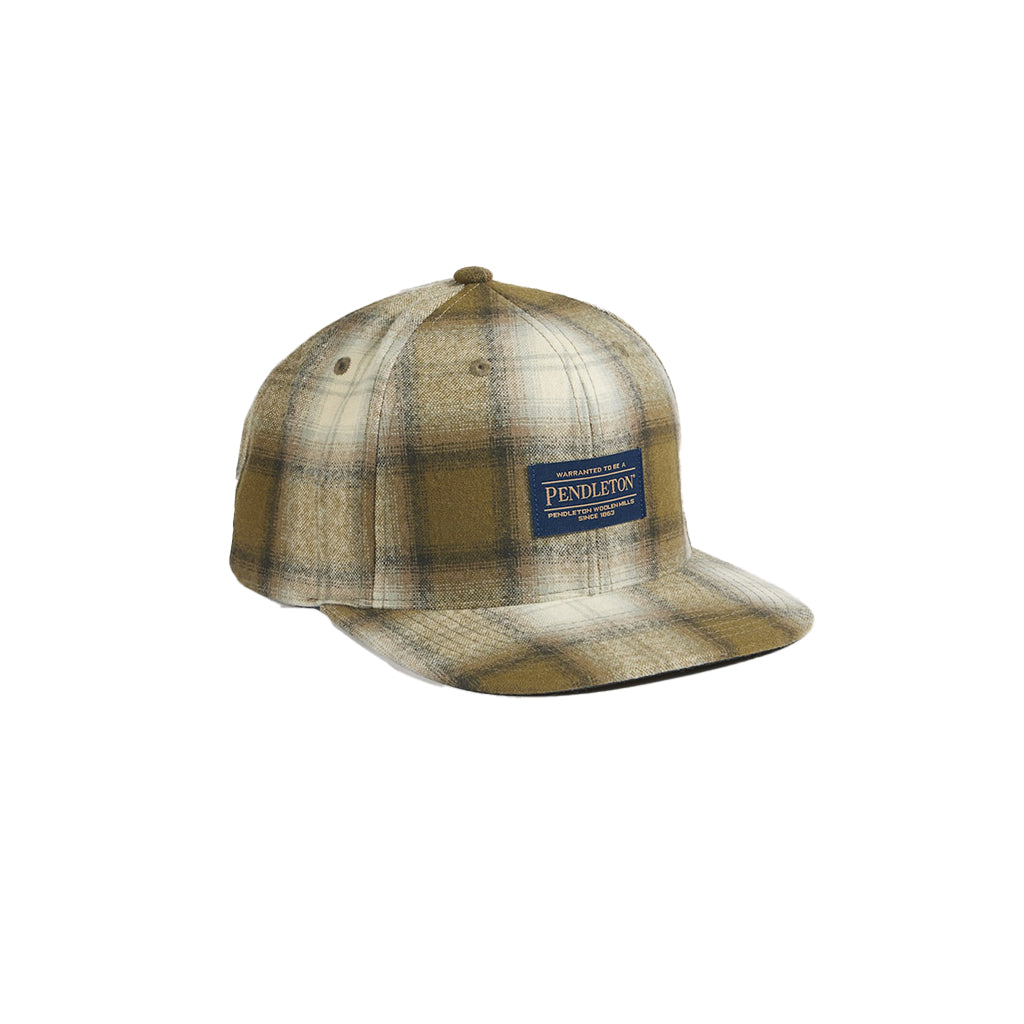 Plaid-patterned cap with Pendleton logo on a white background