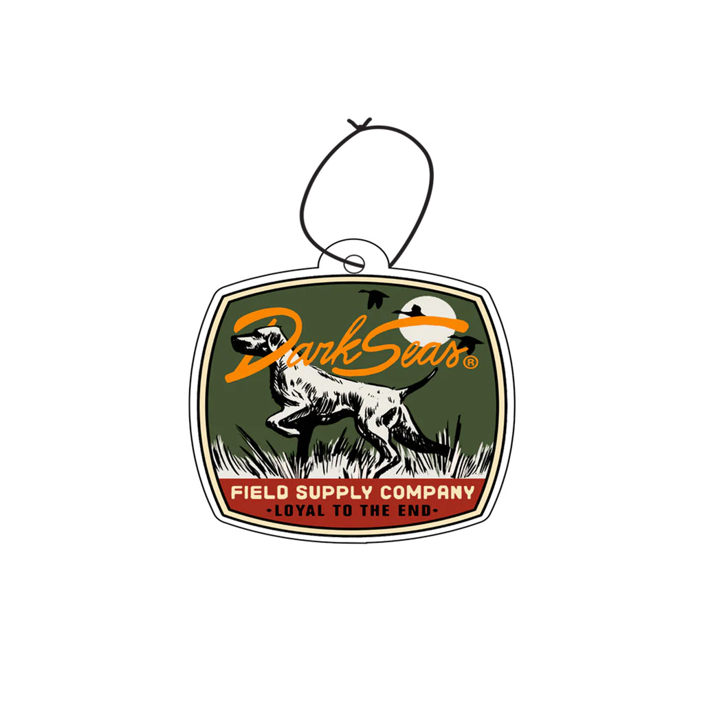 Air Freshener with Dark Seas Field Supply Company logo on a white background