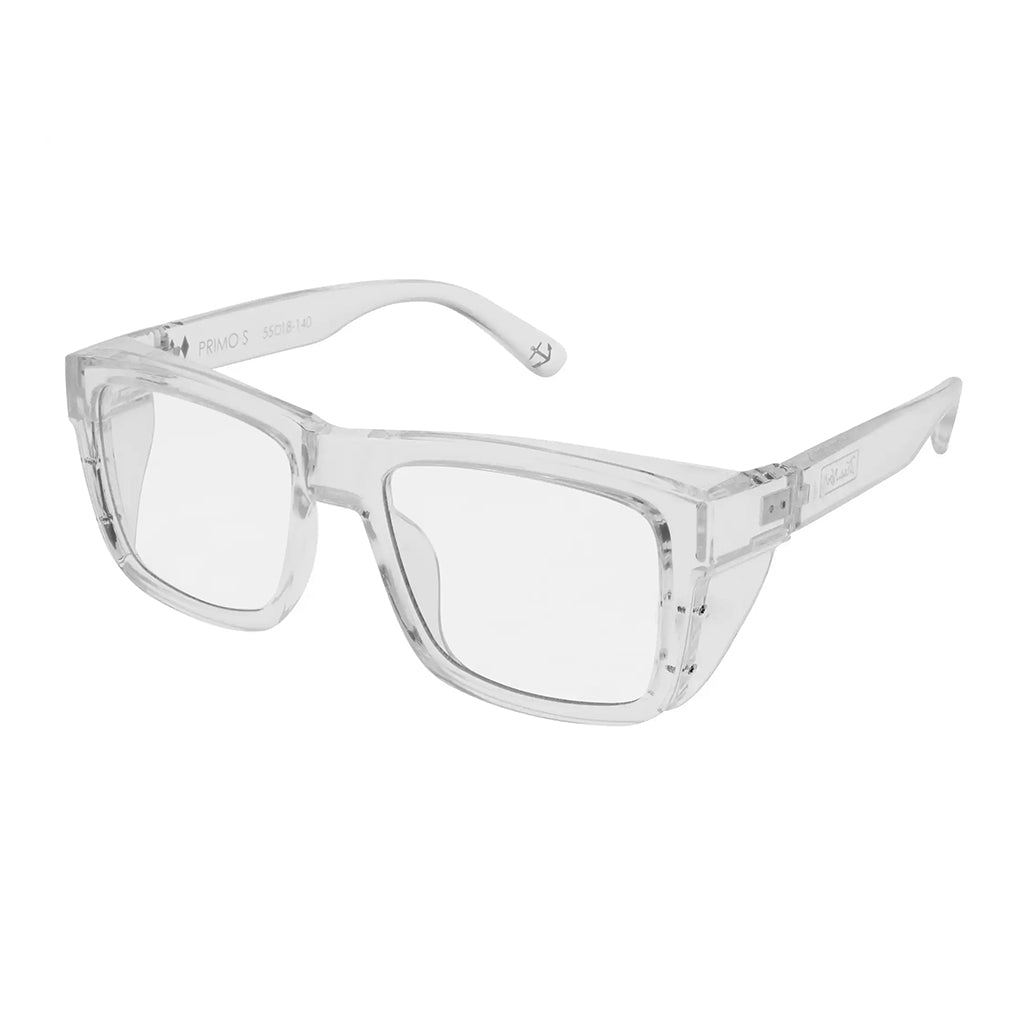 Clear sunglasses on a white background