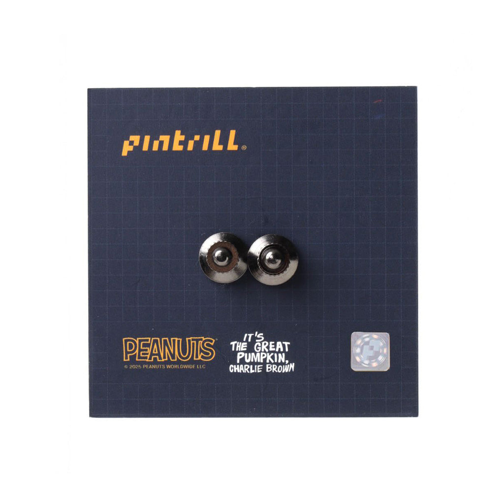Pintrelli branded card with 'Peanuts' and 'It's the Great Pumpkin, Charlie Brown' text.