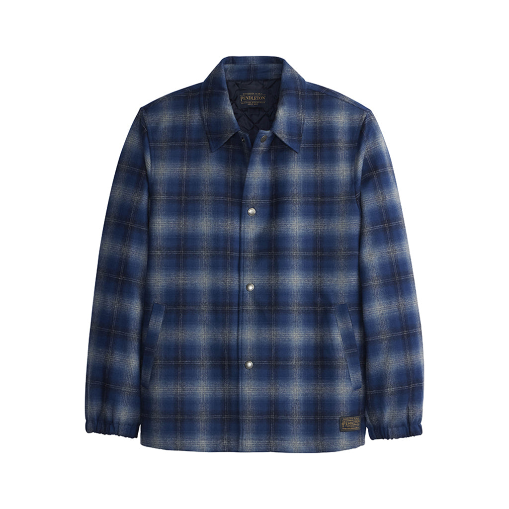 Blue plaid shirt on a white background