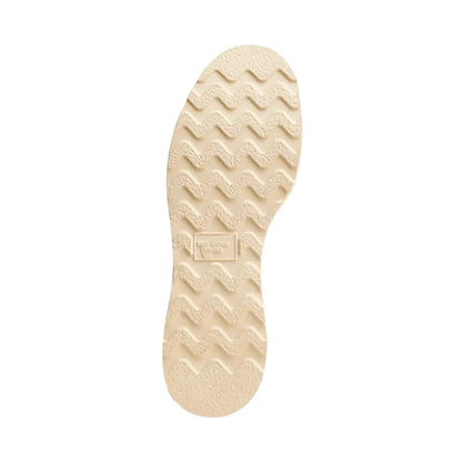 Beige shoe sole with brand logo on a white background