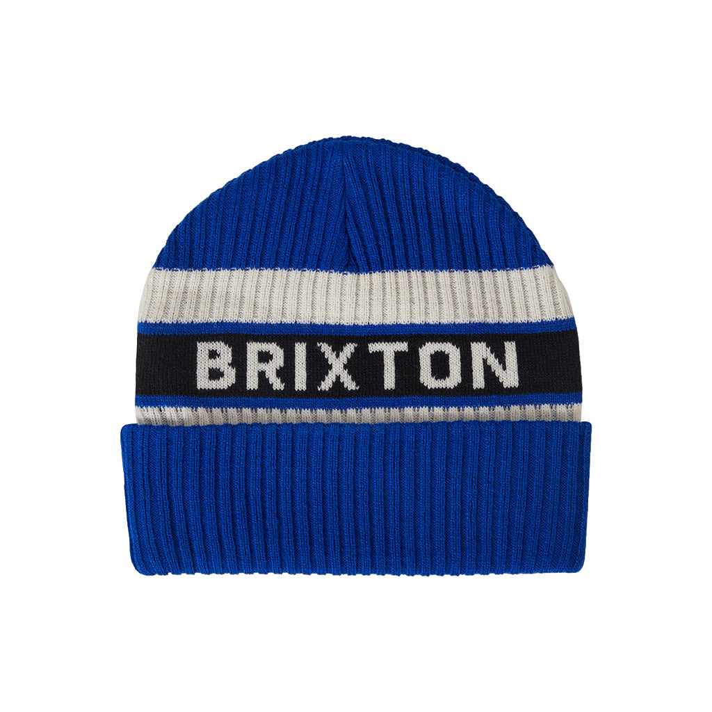 Rainier Striped Beanie Royal/White/Black