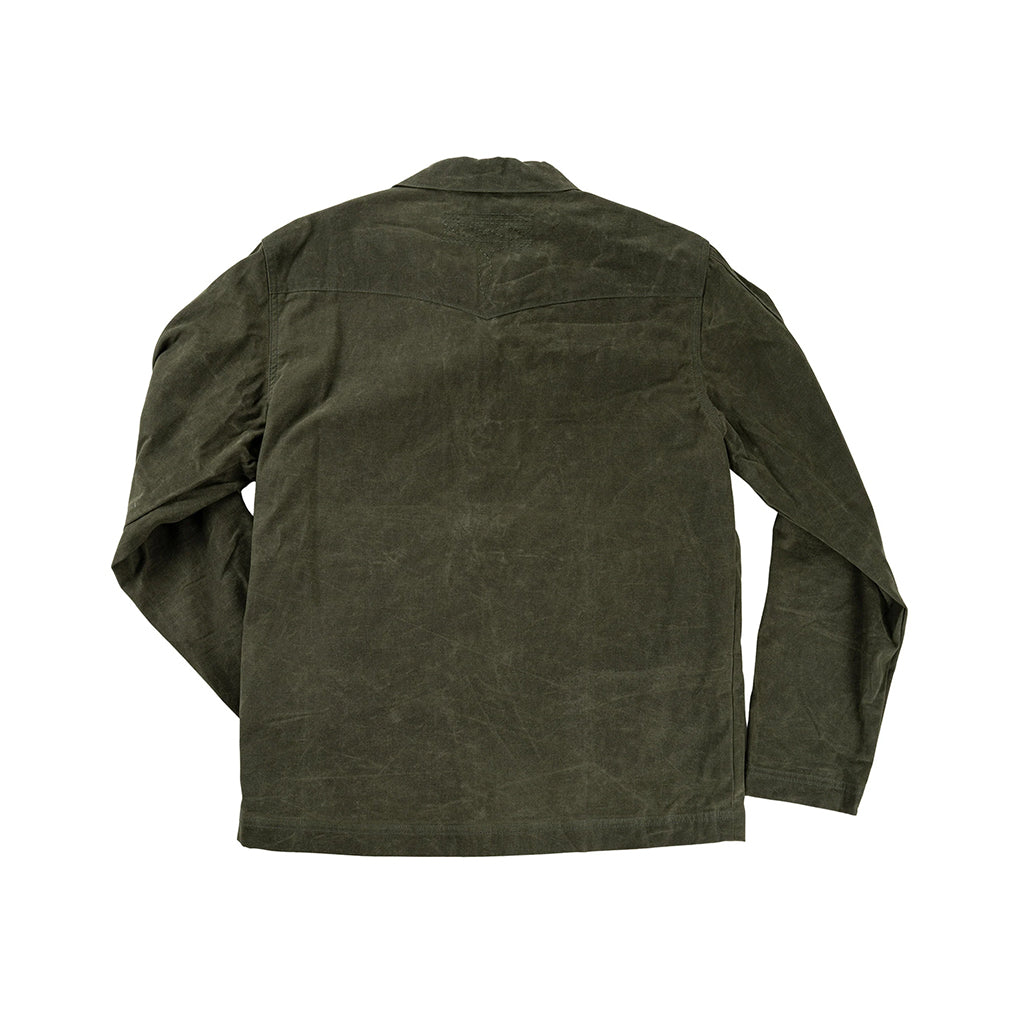 Green jacket on a white background