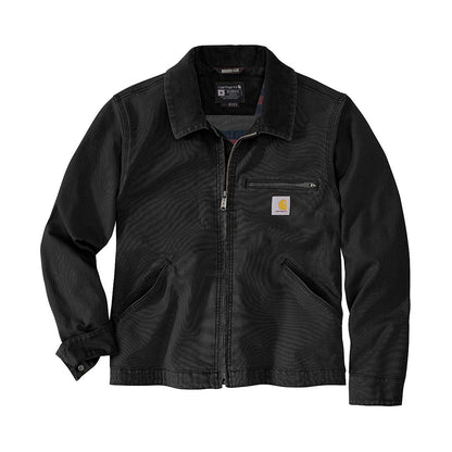 Black jacket with Carhartt logo on a white background