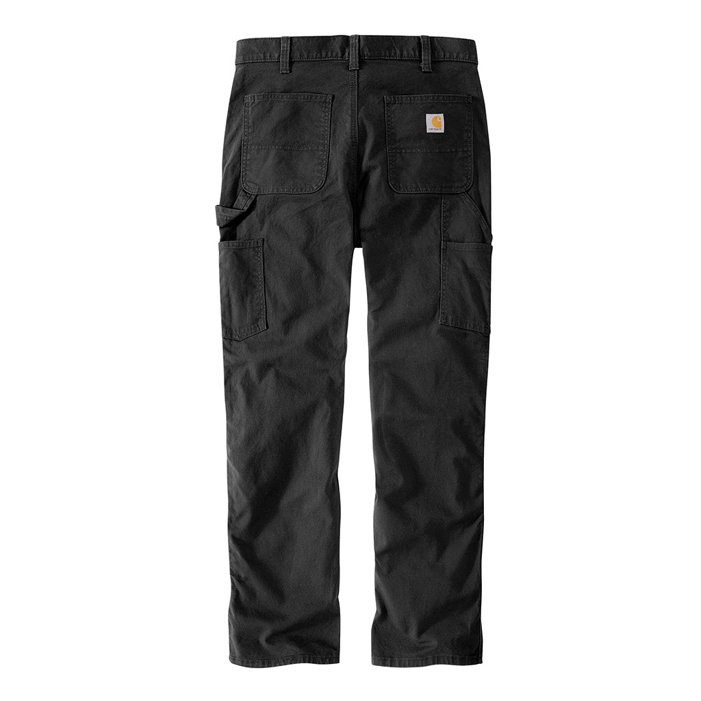 Black cargo pants on a white background