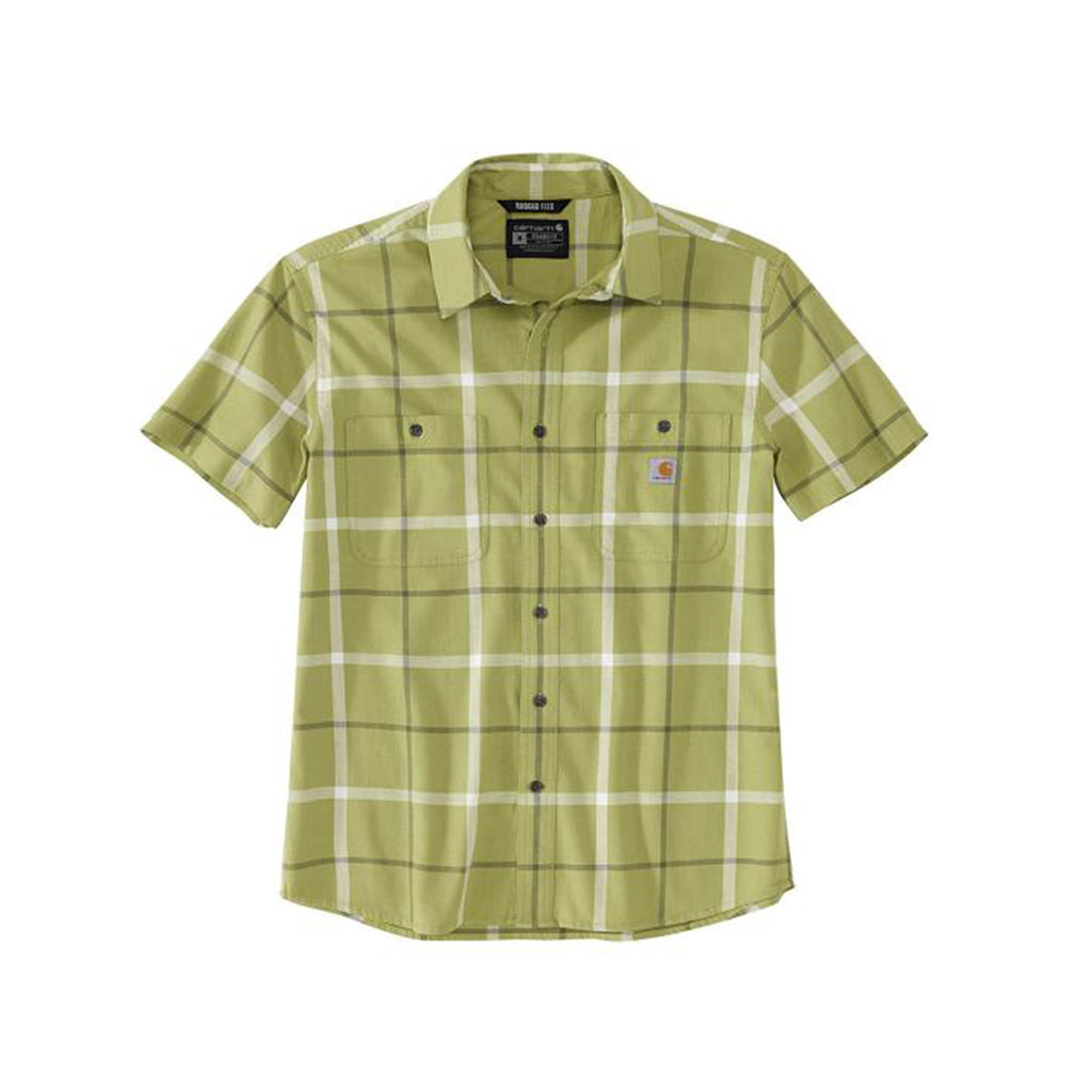Green plaid shirt on a white background