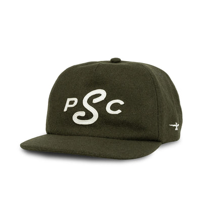 Green cap with 'PSC' logo on a white background
