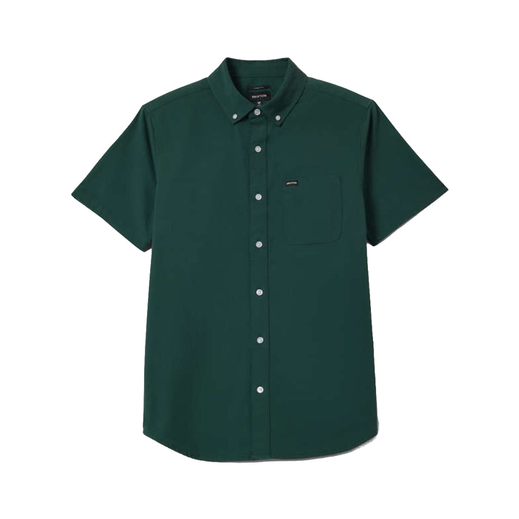 Brixton | Sanford Oxford S/S Woven Primal Green | Button Up