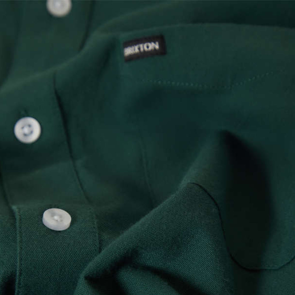 Brixton | Sanford Oxford S/S Woven Primal Green | Button Up