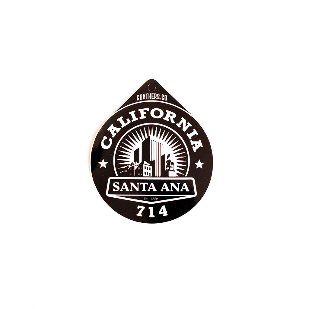 Santa Ana City Seal Sticker Black