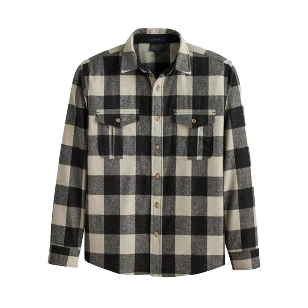 Black and white checkered shirt on a white background