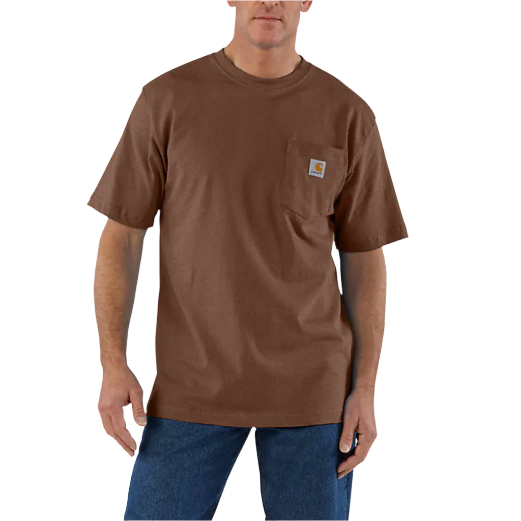 K87 S/S Pocket Tee Mocha Heather