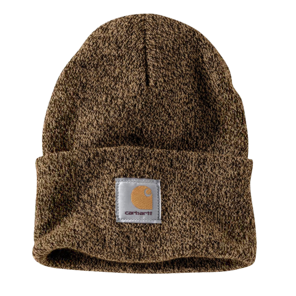 Knit Cuffed Beanie Dark Brown/Sandstone