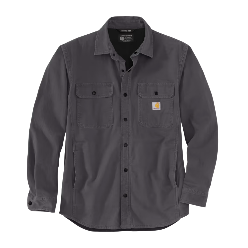 Canvas Fleece-Lined Shirt Jacket Carbon Heather