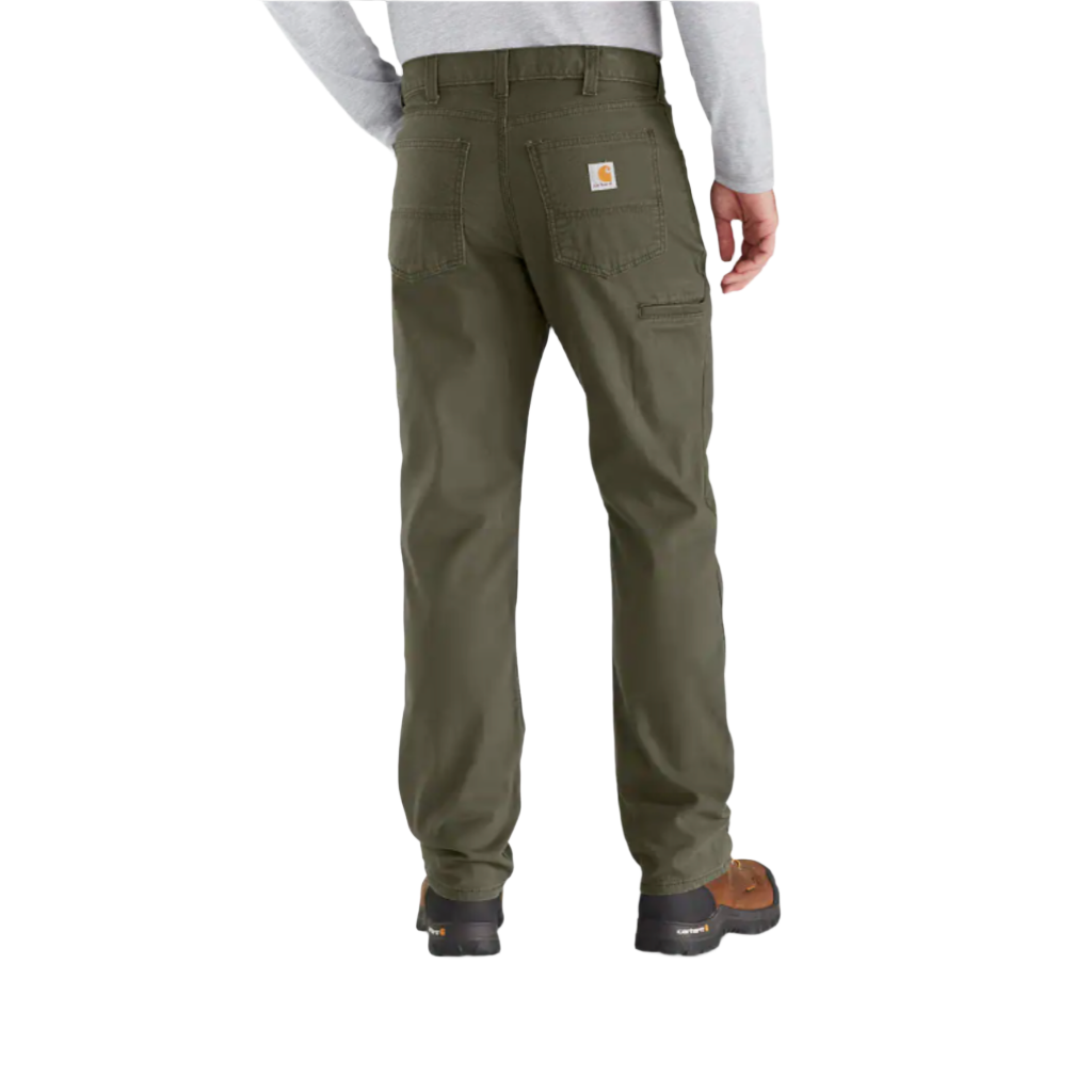 Relaxed Fit Canvas 5-Pocket Work Pant Moss