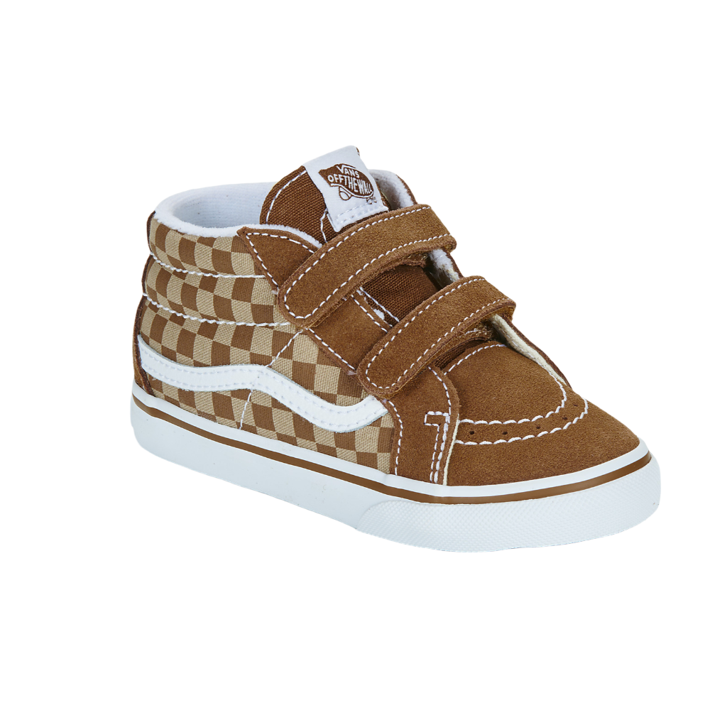 Toddlers Sk8-Mid Reissue Neutral Checkboard Brown