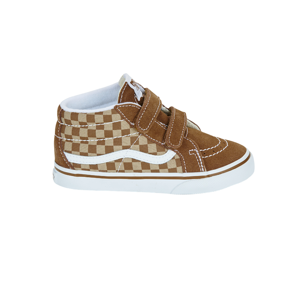 Toddlers Sk8-Mid Reissue Neutral Checkboard Brown