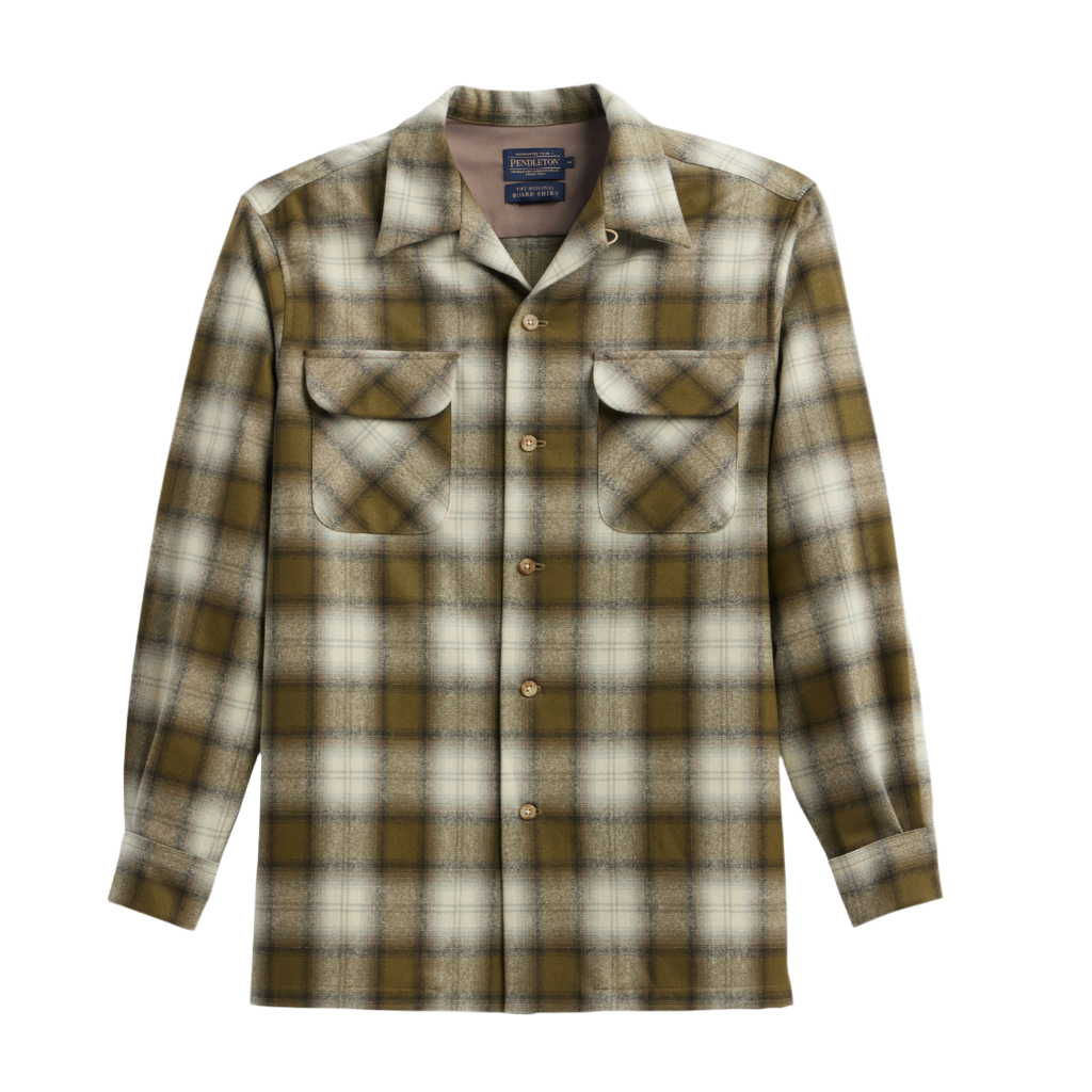 Board Shirt Tall Olive Plaid 25'