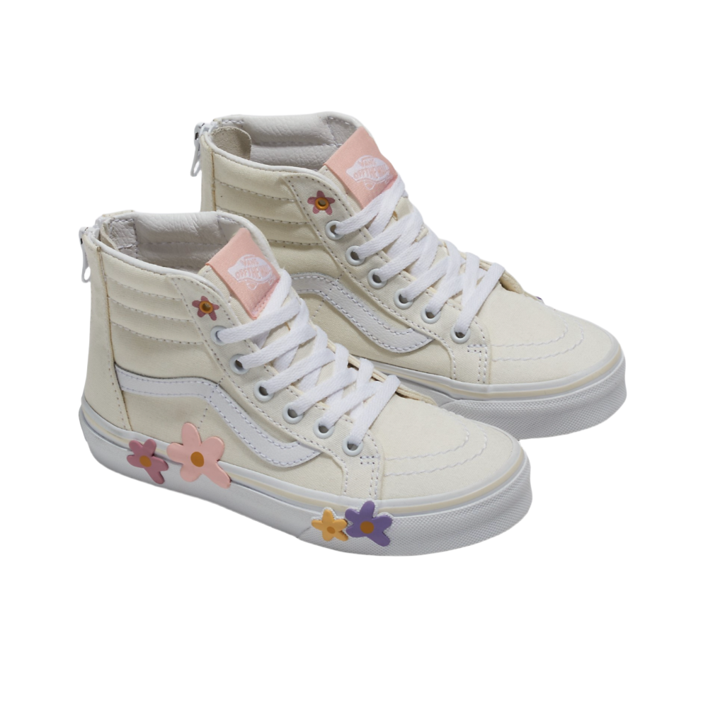 Vans | Kids Sk8-Hi Zip Flower Egret | Shoes – Gunthers Supply And