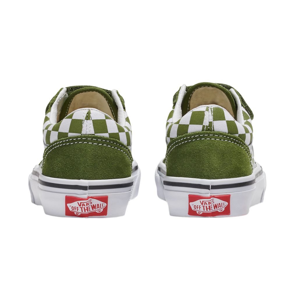 Kids Old Skool V Color Theory Checkerboard Pesto Green