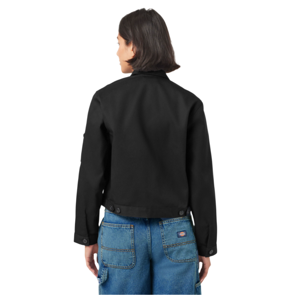 Women's Unlined Cropped Eisenhower Jacket Black