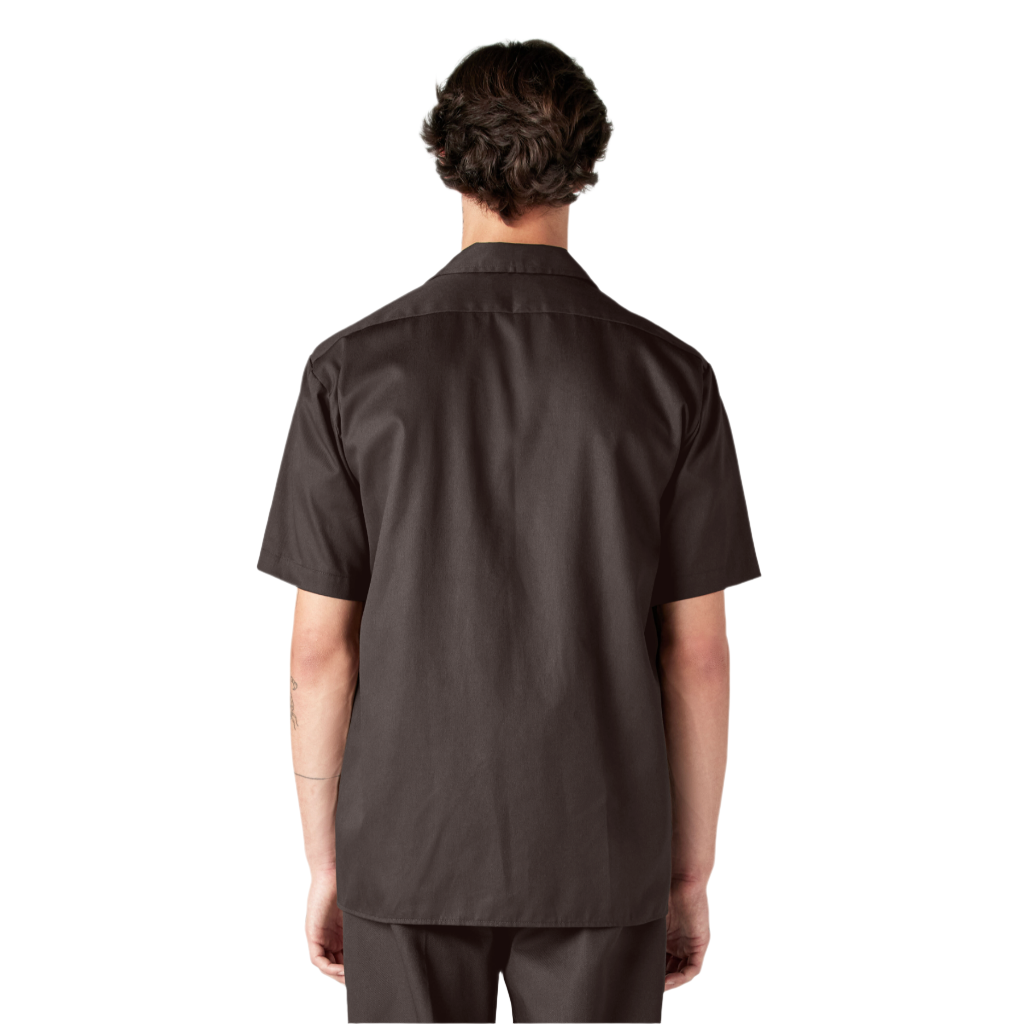 Short Sleeve Flex Twill Work Shirt Dark Brown