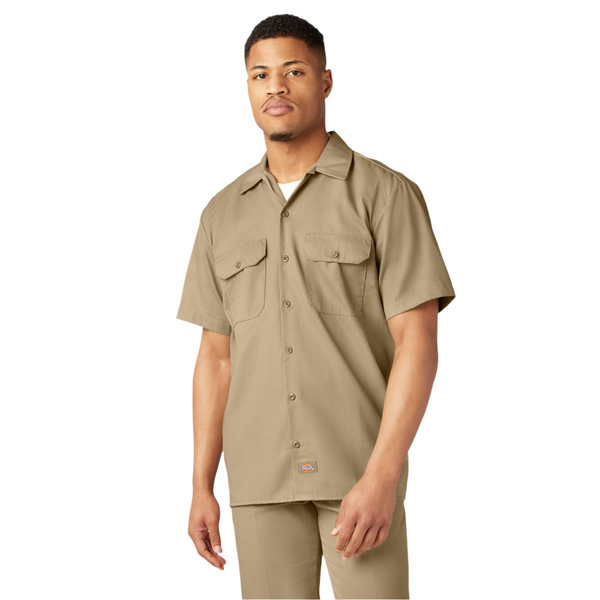 Dickies | Short Sleeve Work Shirt Khaki | Shirt – Gunthers Supply