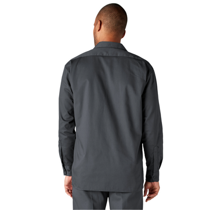 Long Sleeve Flex Twill Work Shirt Charcoal