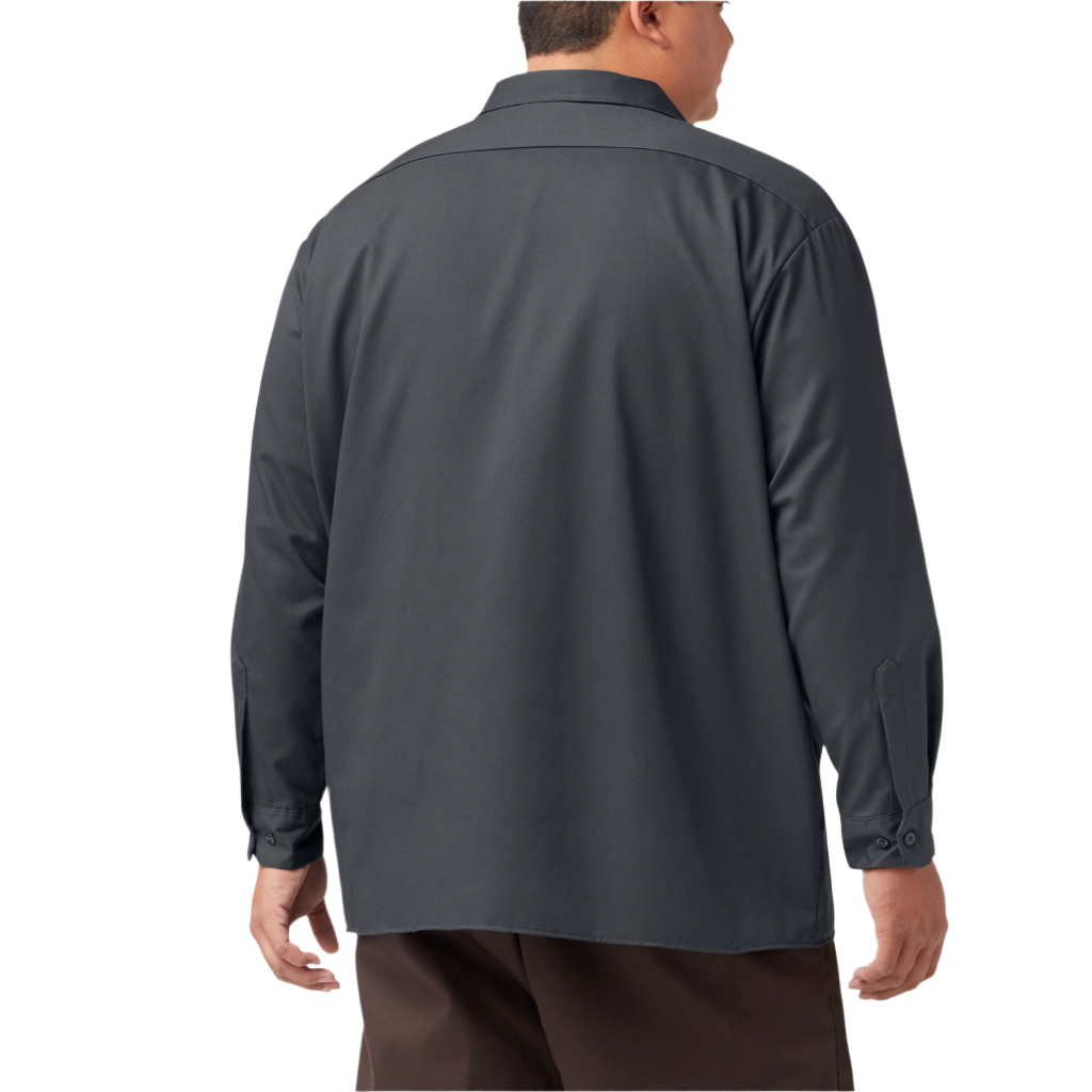 Long Sleeve Flex Twill Work Shirt Charcoal