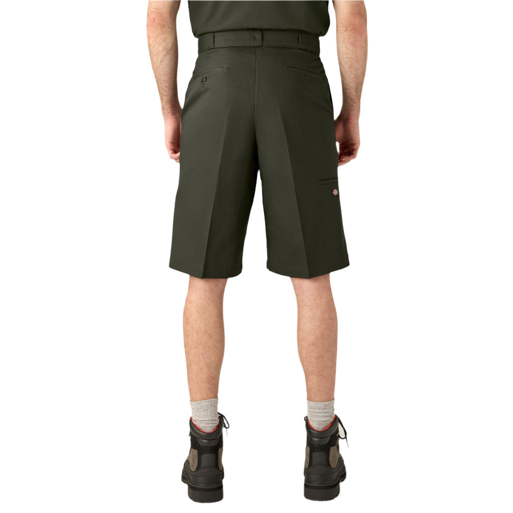 Loose Fit 13" Work Shorts Olive Green