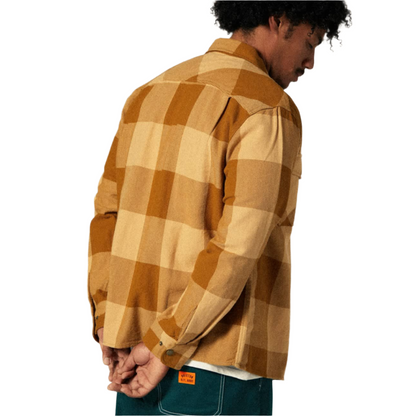 Selden Flannel Washed Copper/Curry Buffalo