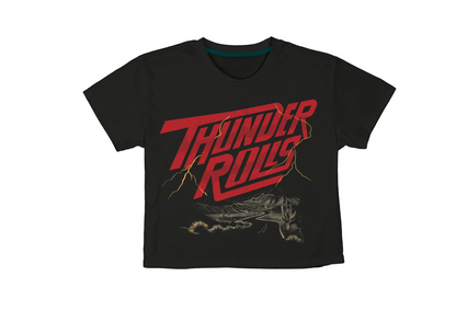 Thunder Rolls Crop Tee Vintage Black