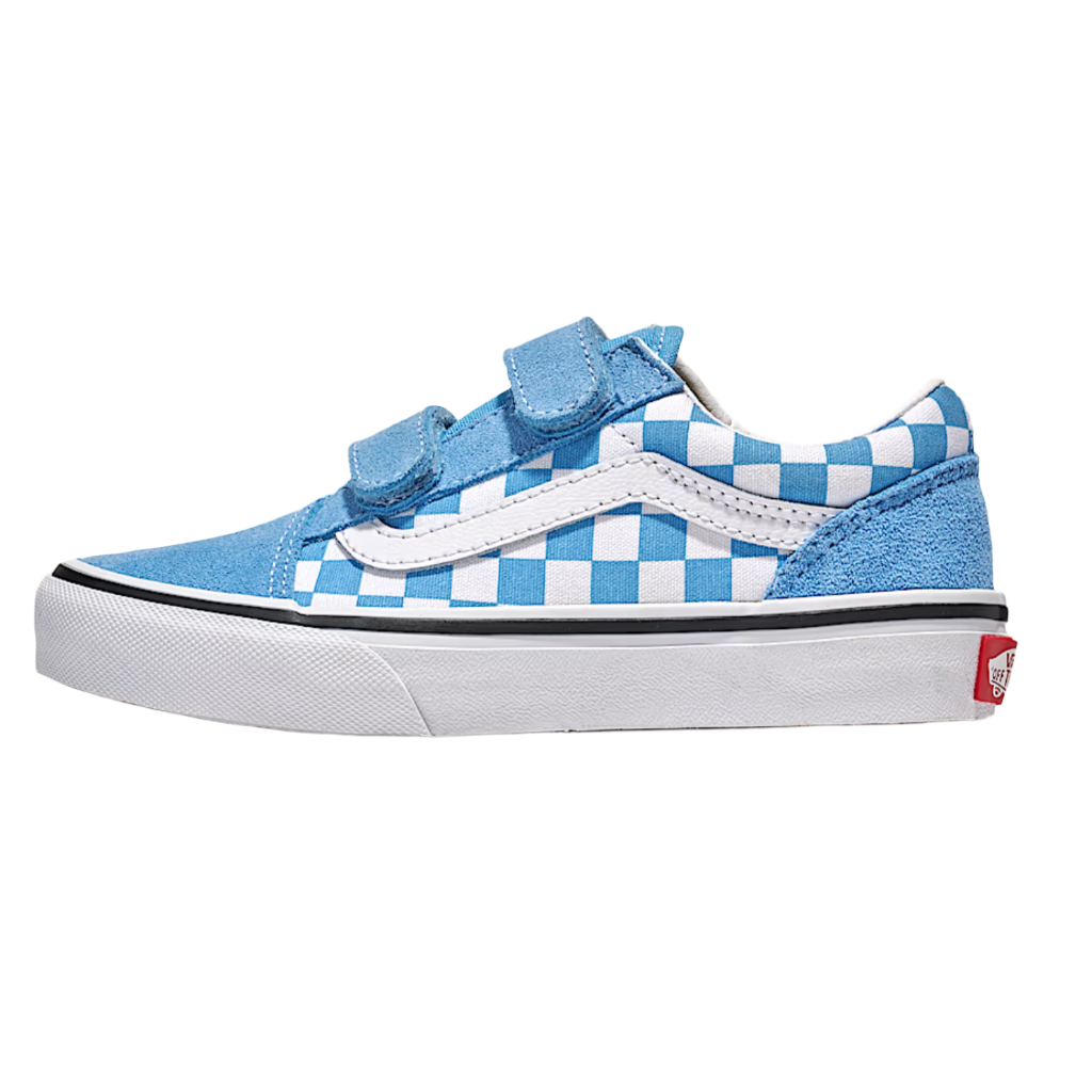Kids Old Skool V Heritage Blue Checkerboard
