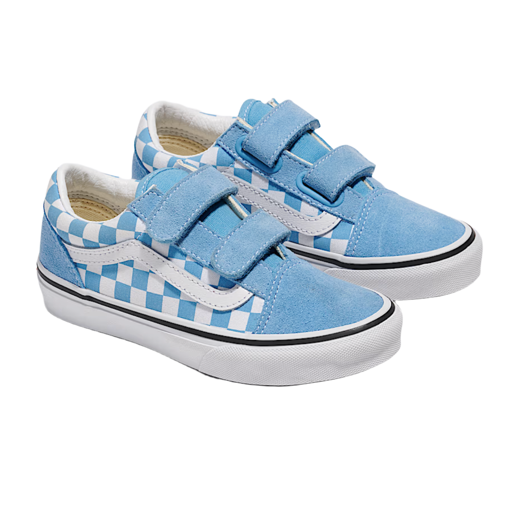 Kids Old Skool V Heritage Blue Checkerboard