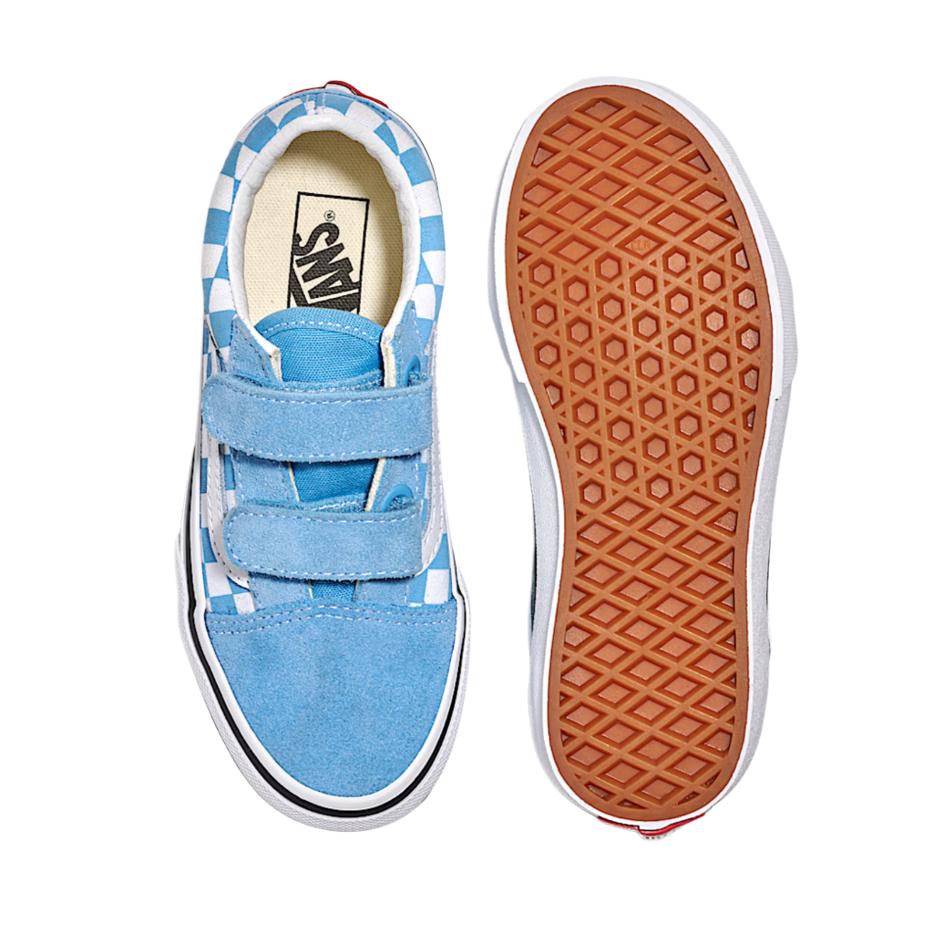Kids Old Skool V Heritage Blue Checkerboard