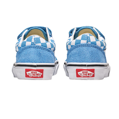 Kids Old Skool V Heritage Blue Checkerboard
